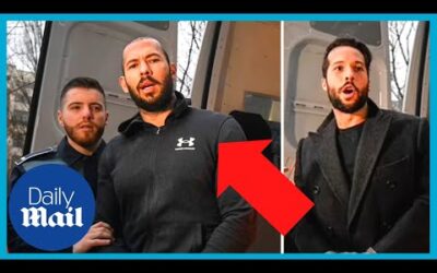 Andrew Tate asked 'Is the matrix attacking you?'' as he's escorted by police with brother Tristan