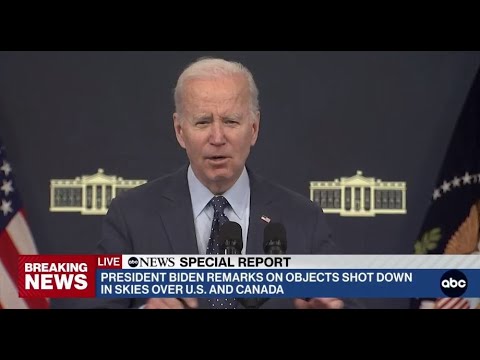President Biden speaks on US response to Chinese spy balloon and 3 flying objects shot down