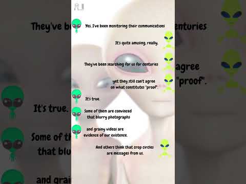 Funny chat text message between two aliens about alien proof