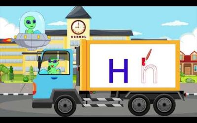 The learning aliens – Letter H – Uppercase and Lowercase writing.