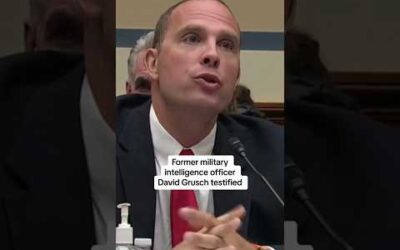 At UFO hearing, ex-military officers say Pentagon is hiding alien evidence #shorts