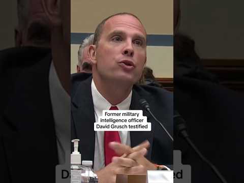 At UFO hearing, ex-military officers say Pentagon is hiding alien evidence #shorts