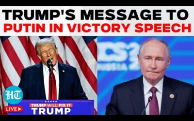 Trump Victory Speech LIVE: Trump Gives This Message To Putin After Historic Win |US Election Results