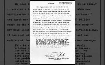 "NASA Reveals Jimmy Carter’s Message to Aliens: A Historic Disclosure"